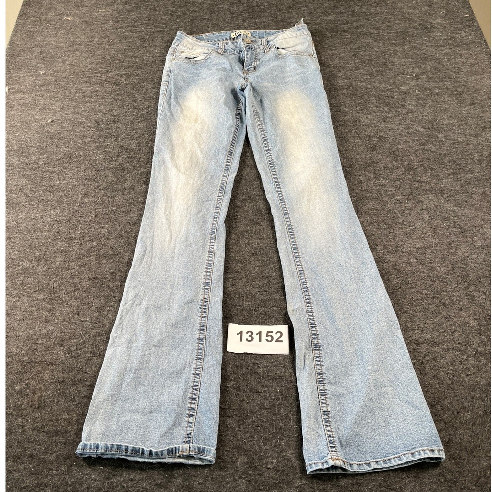 LEI Ashley Louise Bootcut Jeans Womens 7 Blue Denim Light Wash Streetwaer Casual